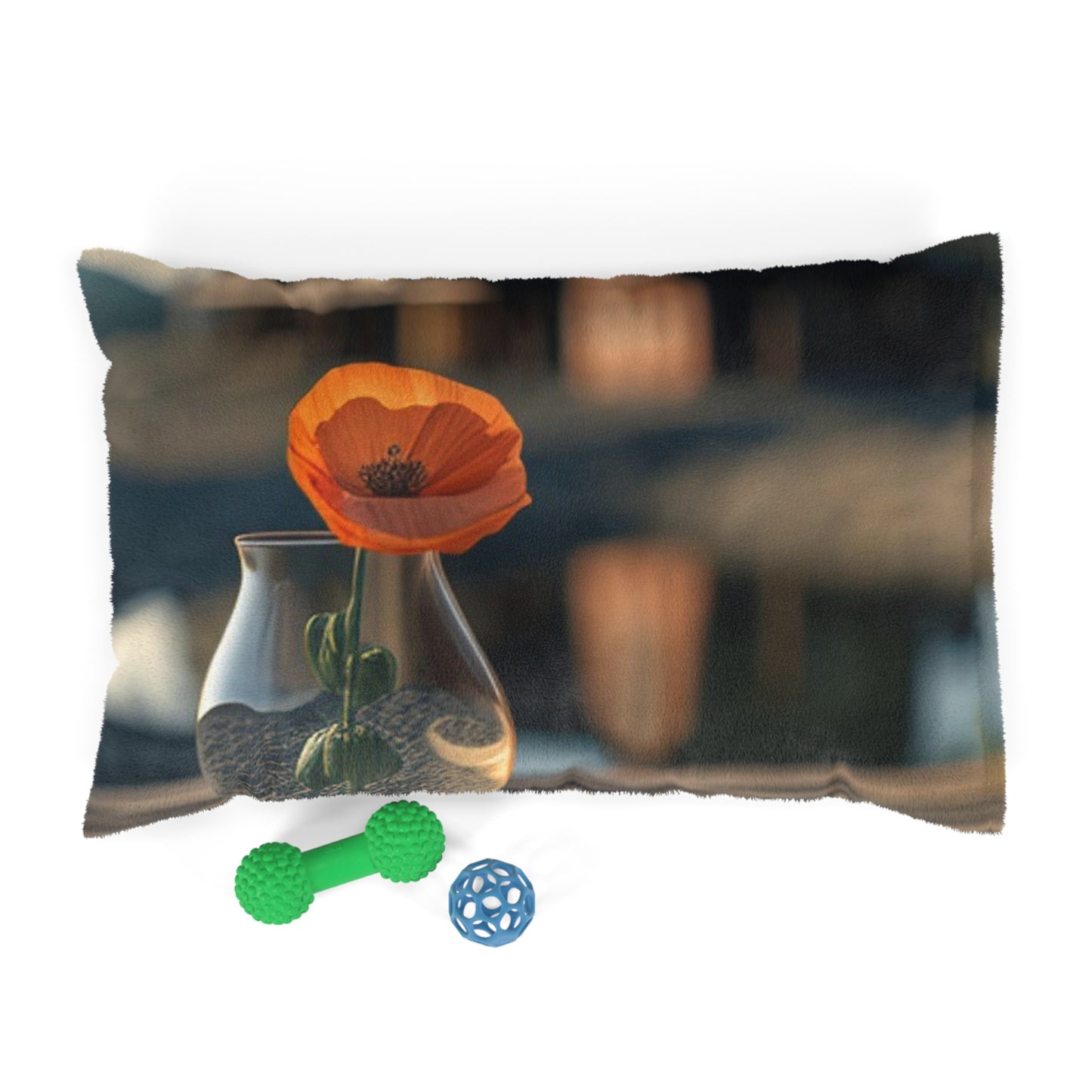Pet Bed Orange Poppy in a Vase 4