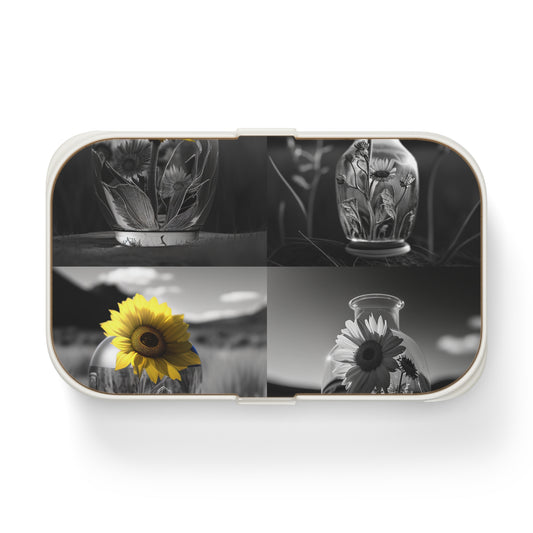 Bento Lunch Box Yellw Sunflower in a vase 5