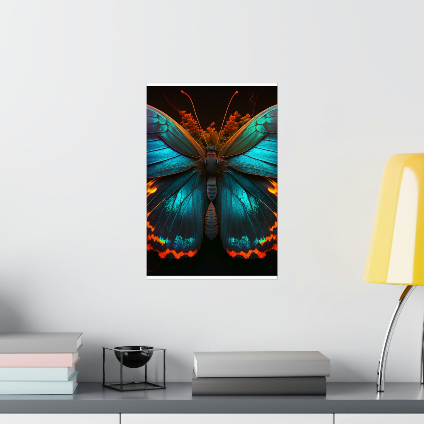 Premium Matte Vertical Posters Neon Butterfly Flair 3