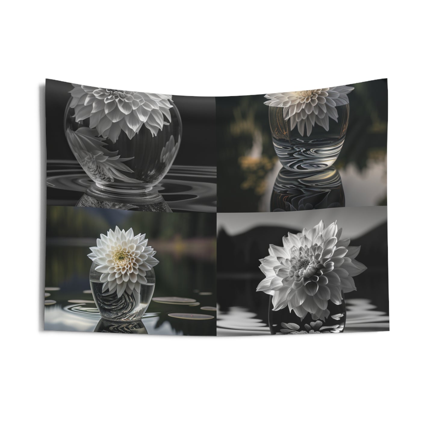 Indoor Wall Tapestries White Dahlia 5