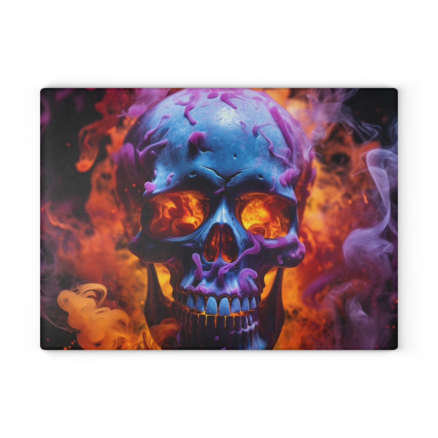 Glass Cutting Board Macro Skull 3