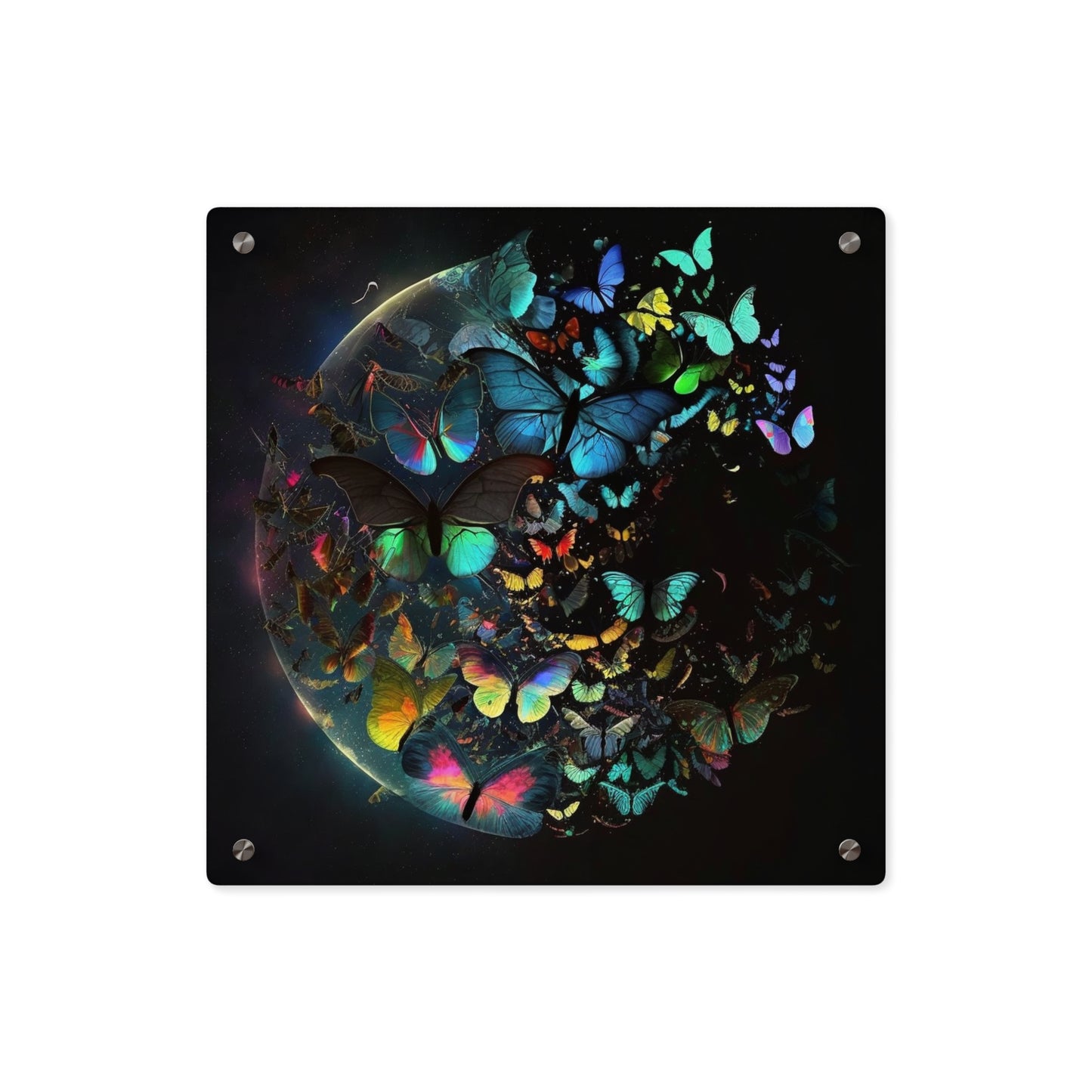 Acrylic Wall Art Panels Moon Butterfly 4