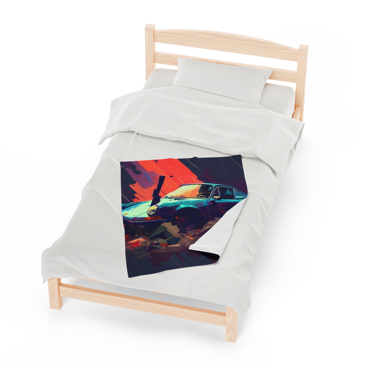 Velveteen Plush Blanket Porsche Abstract 2