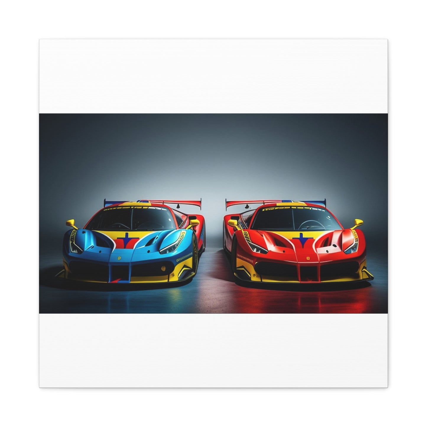 Canvas Gallery Wraps Ferrari Red Blue 2