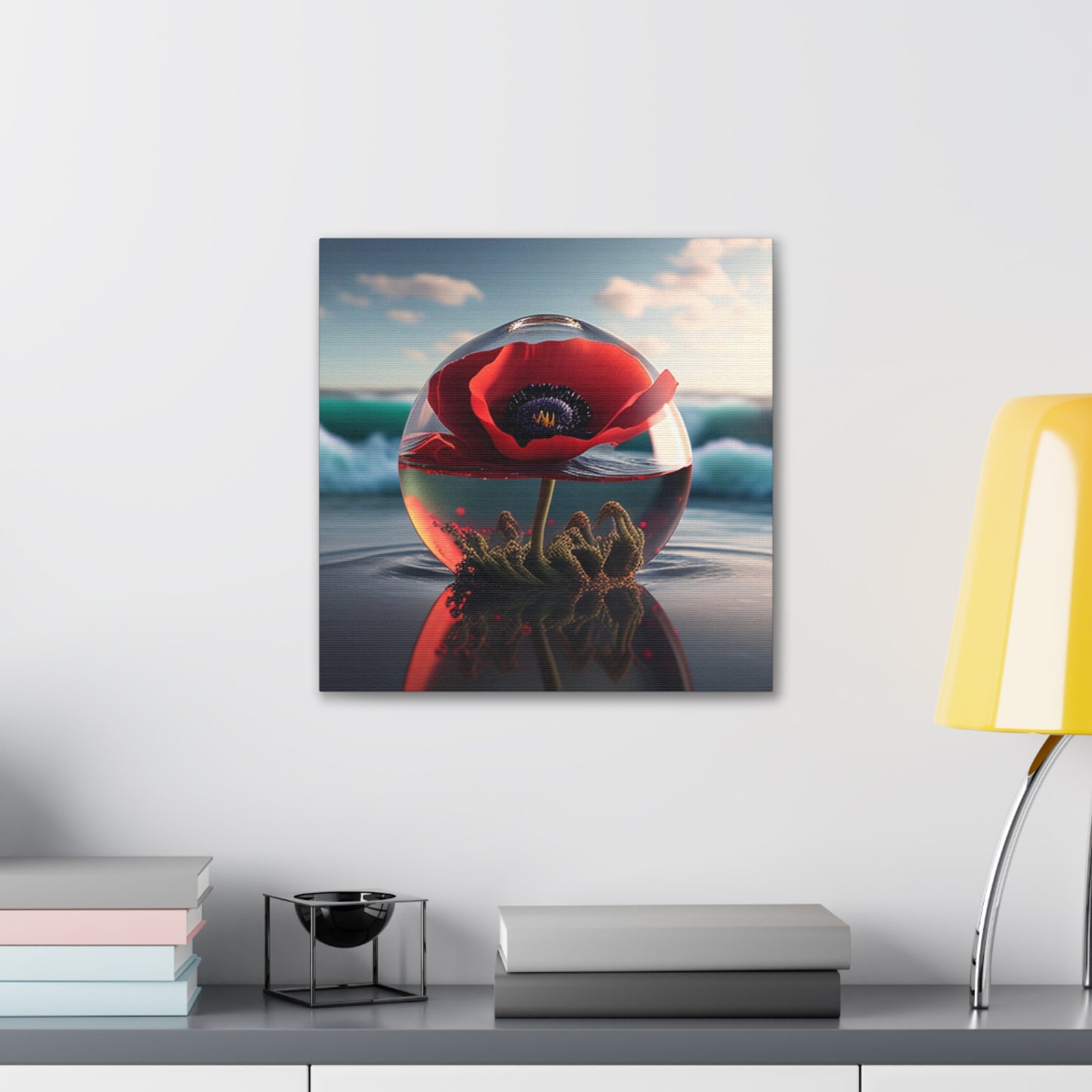Canvas Gallery Wraps Red Anemone in a Vase 4