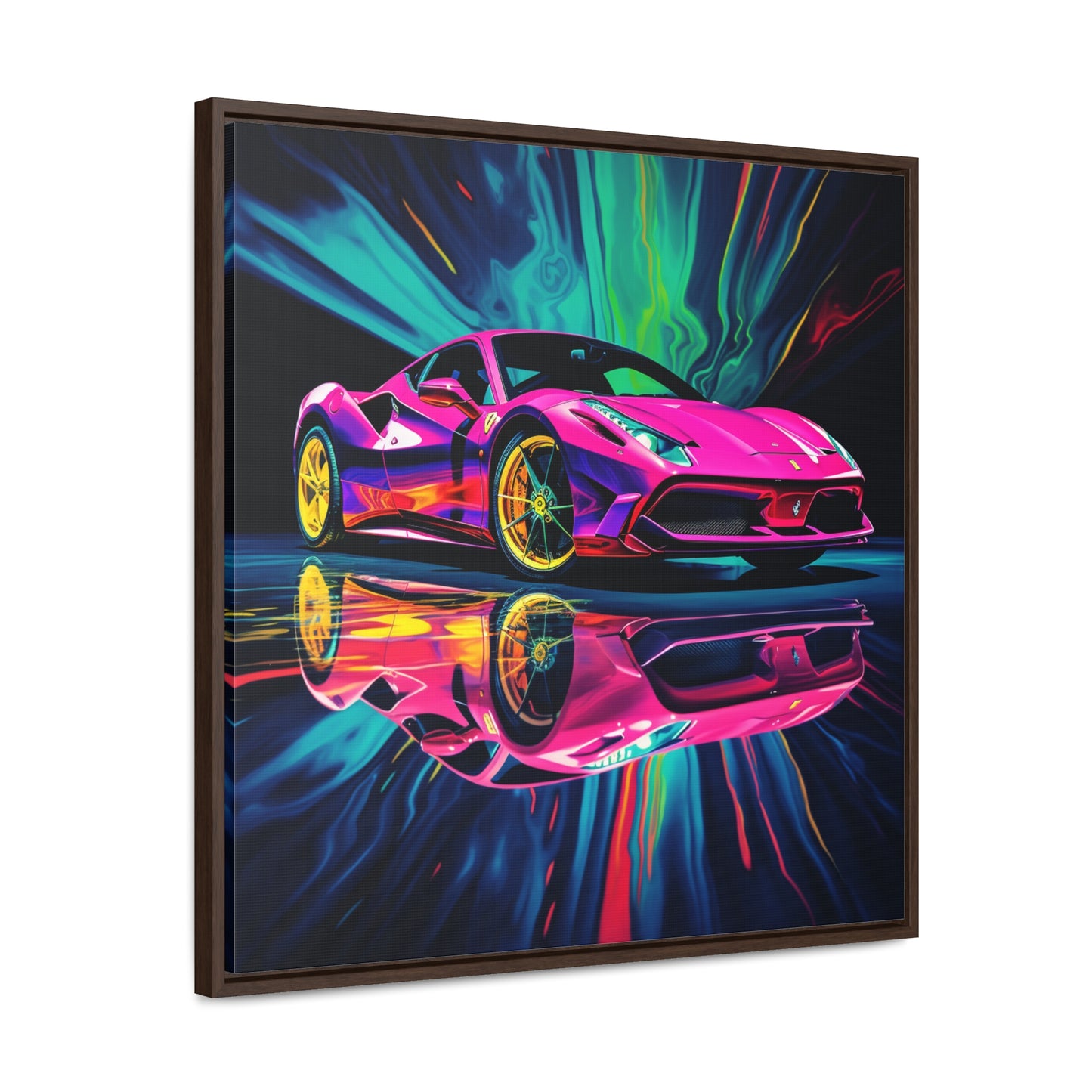 Gallery Canvas Wraps, Square Frame Pink Ferrari Macro 4