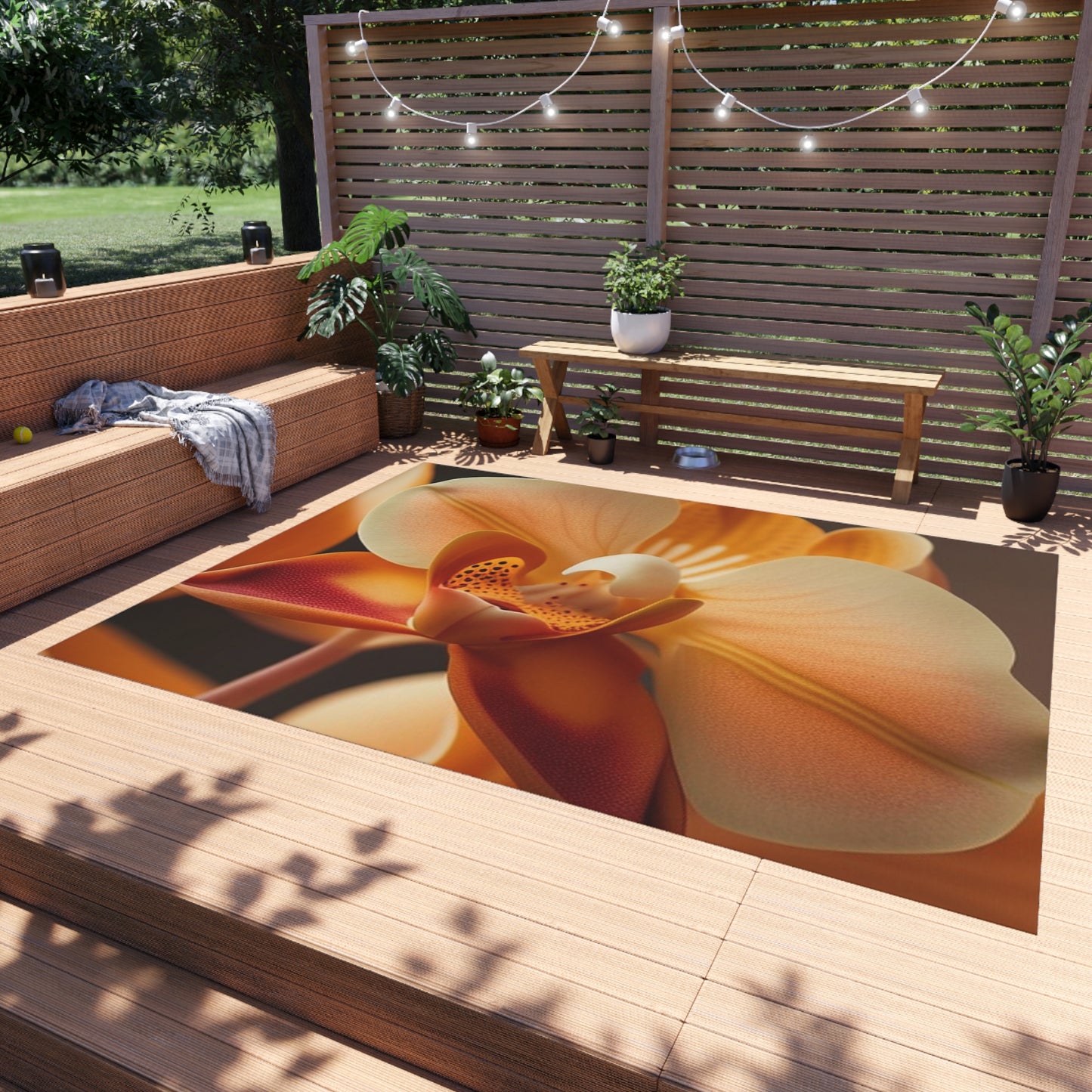 Outdoor Rug  Orange Orchid 3