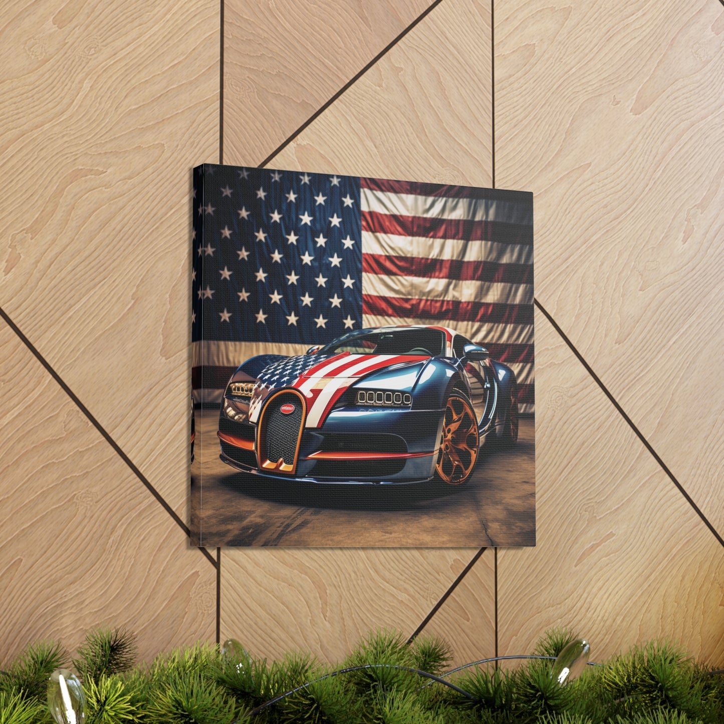 Canvas Gallery Wraps Bugatti Flag American 4