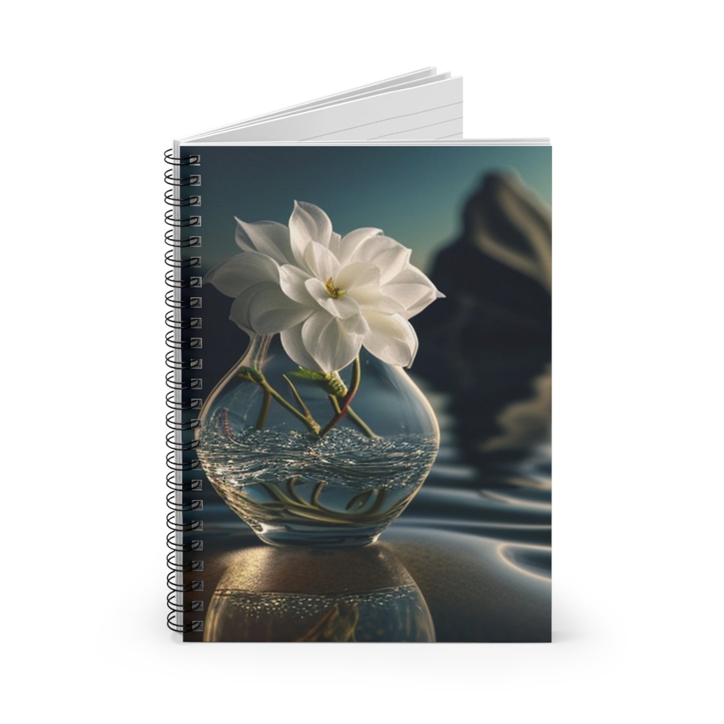 Spiral Notebook - Ruled Line Jasmine glass vase 4