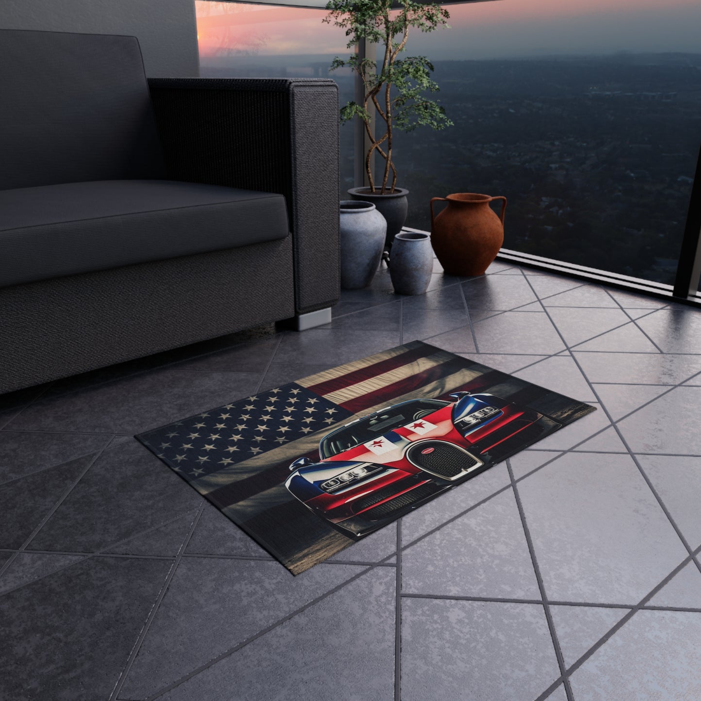 Outdoor Rug  Bugatti American Flag 3