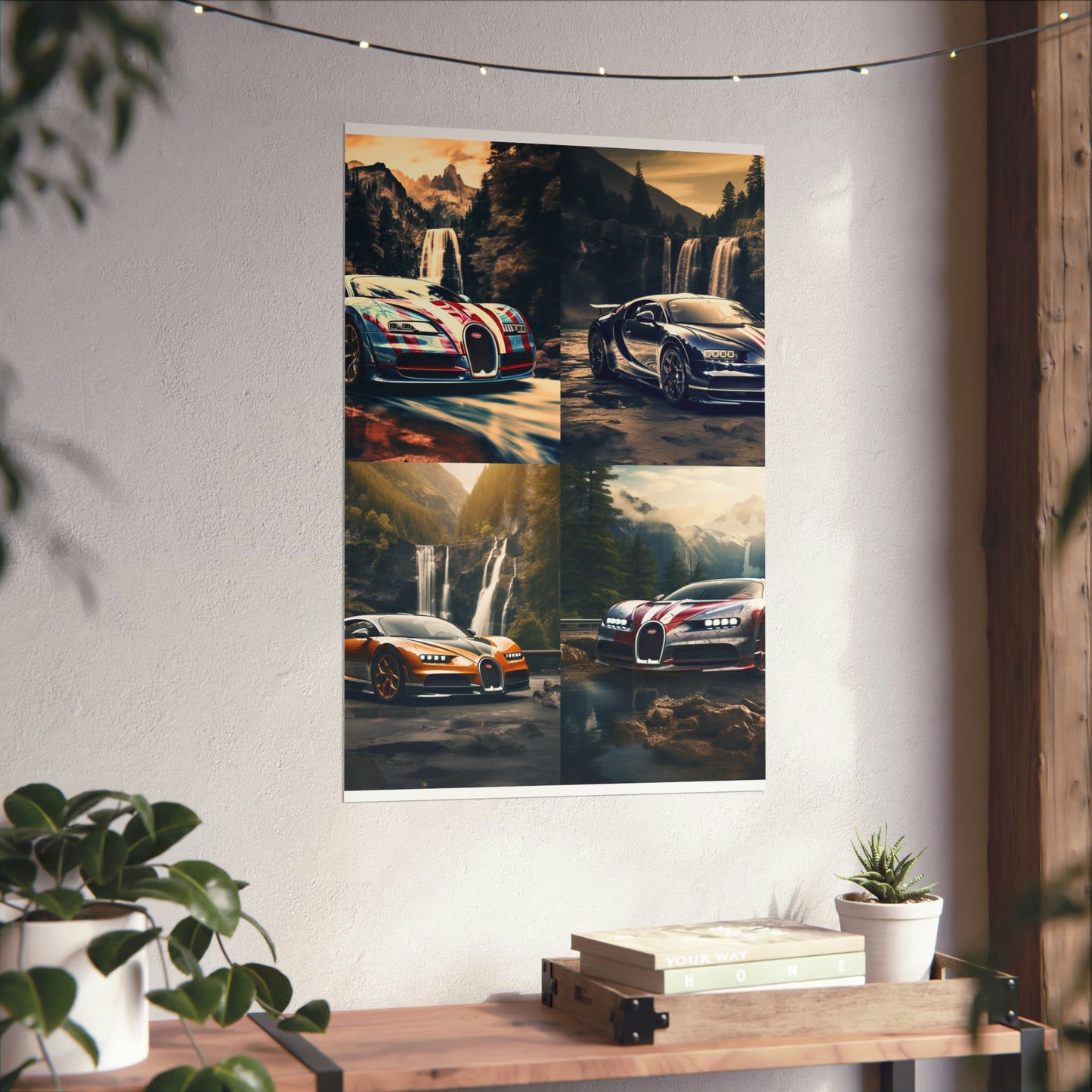 Premium Matte Vertical Posters Bugatti Waterfall 5