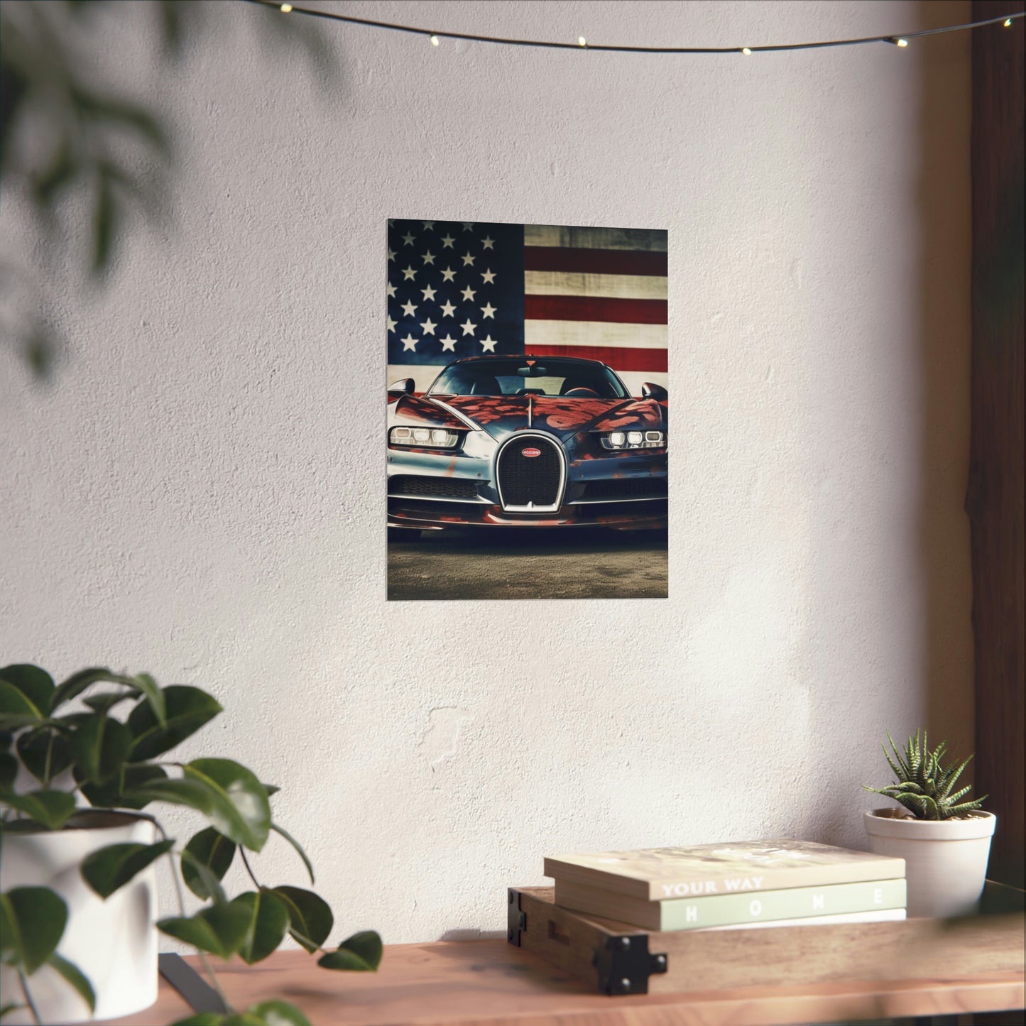 Premium Matte Vertical Posters Bugatti Flag 3