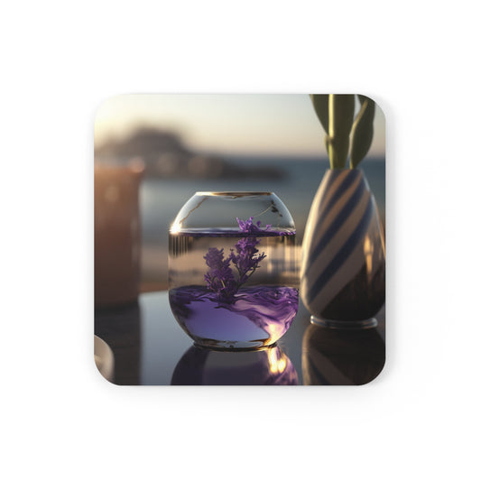 Cork Back Coaster Lavender in a vase 1