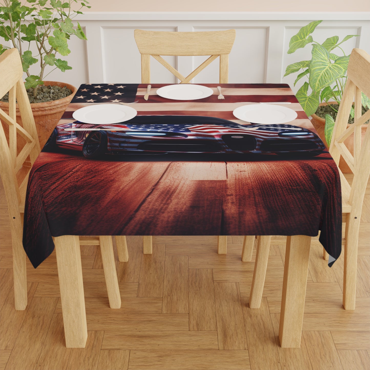 Tablecloth Abstract American Flag Background Bugatti 2