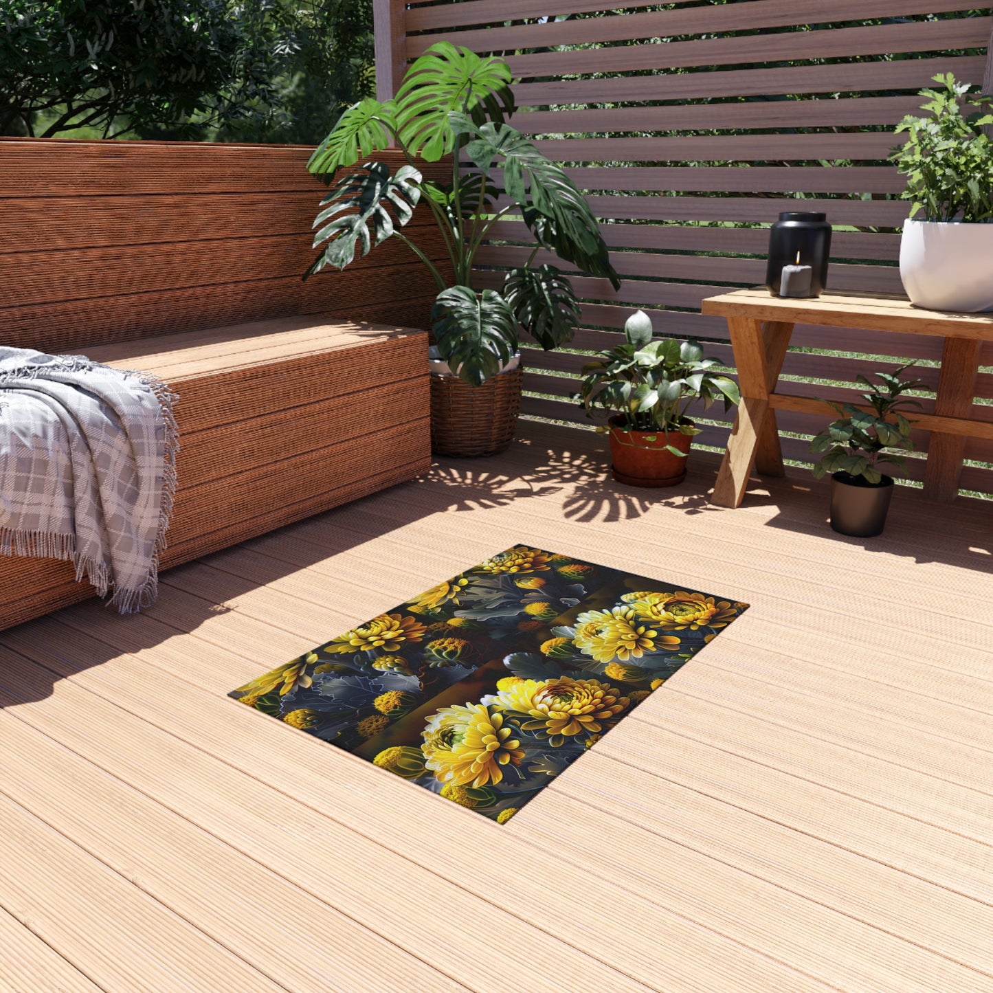 Outdoor Rug  Yellow Hermosas Flores Amarillas 5