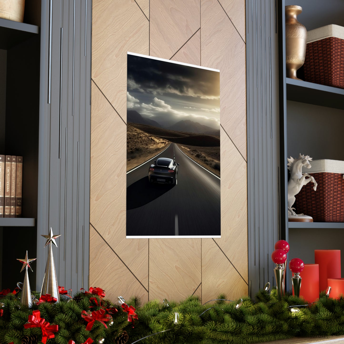 Premium Matte Vertical Posters Ferrari Road 3