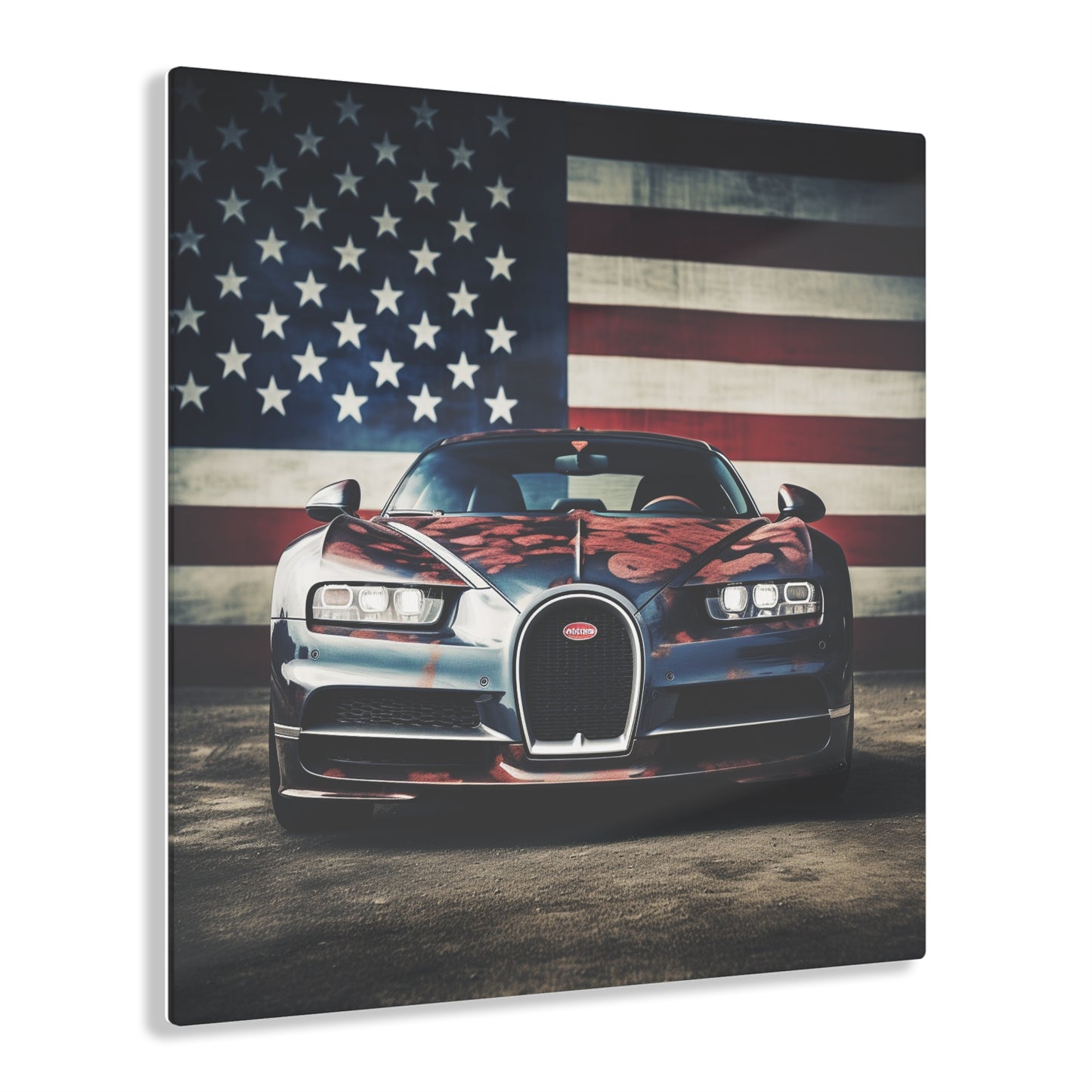 Acrylic Prints Bugatti Flag 3