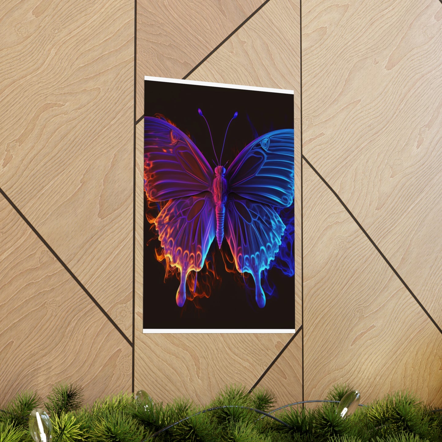 Premium Matte Vertical Posters Thermal Butterfly 1