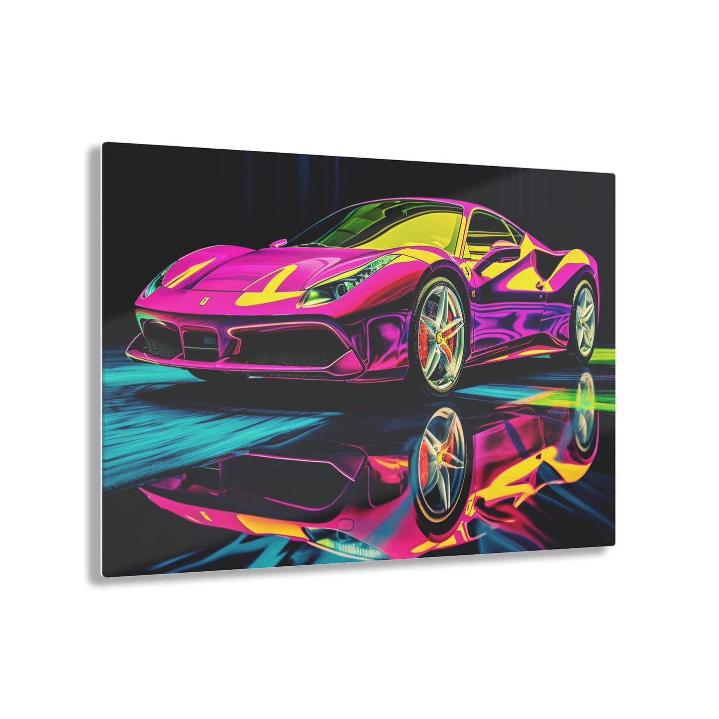 Acrylic Prints Pink Ferrari Macro 3