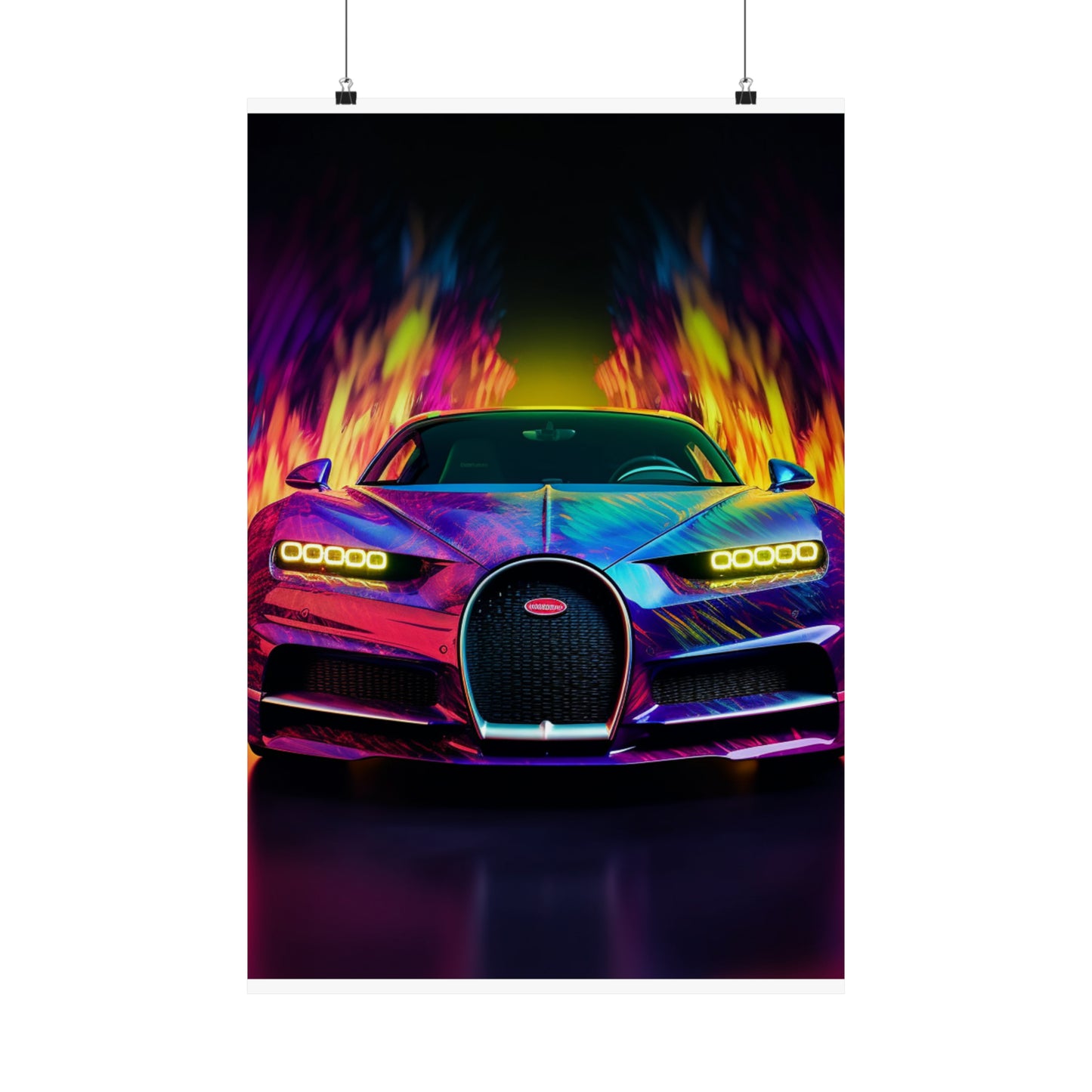 Premium Matte Vertical Posters Florescent Bugatti Flair 3