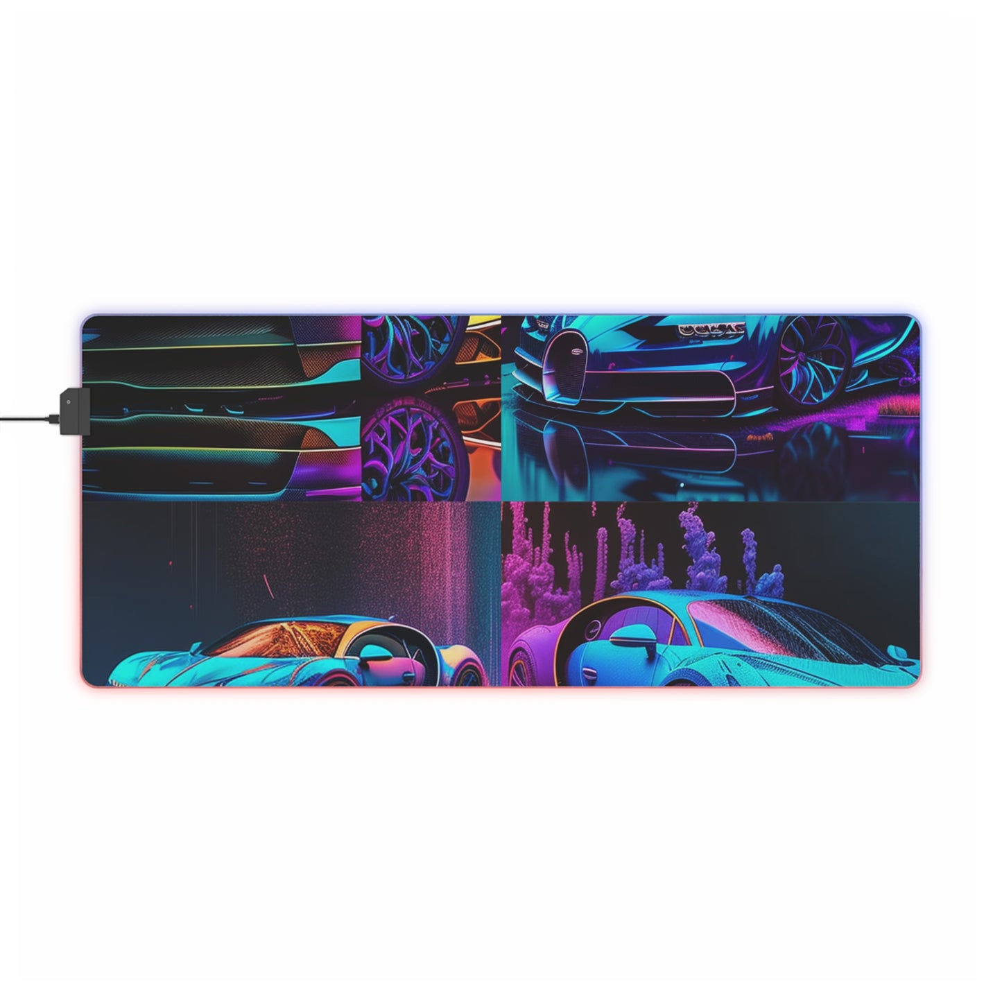 LED Gaming Mouse Pad Bugatti Neon Chiron 5