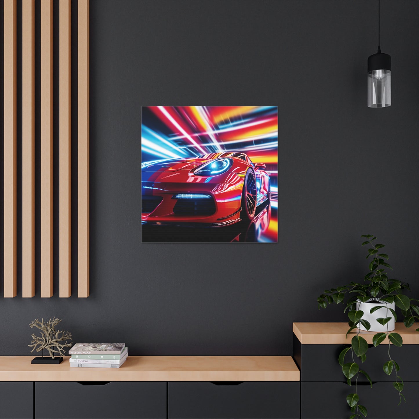 Canvas Gallery Wraps Macro Flag Ferrari 1