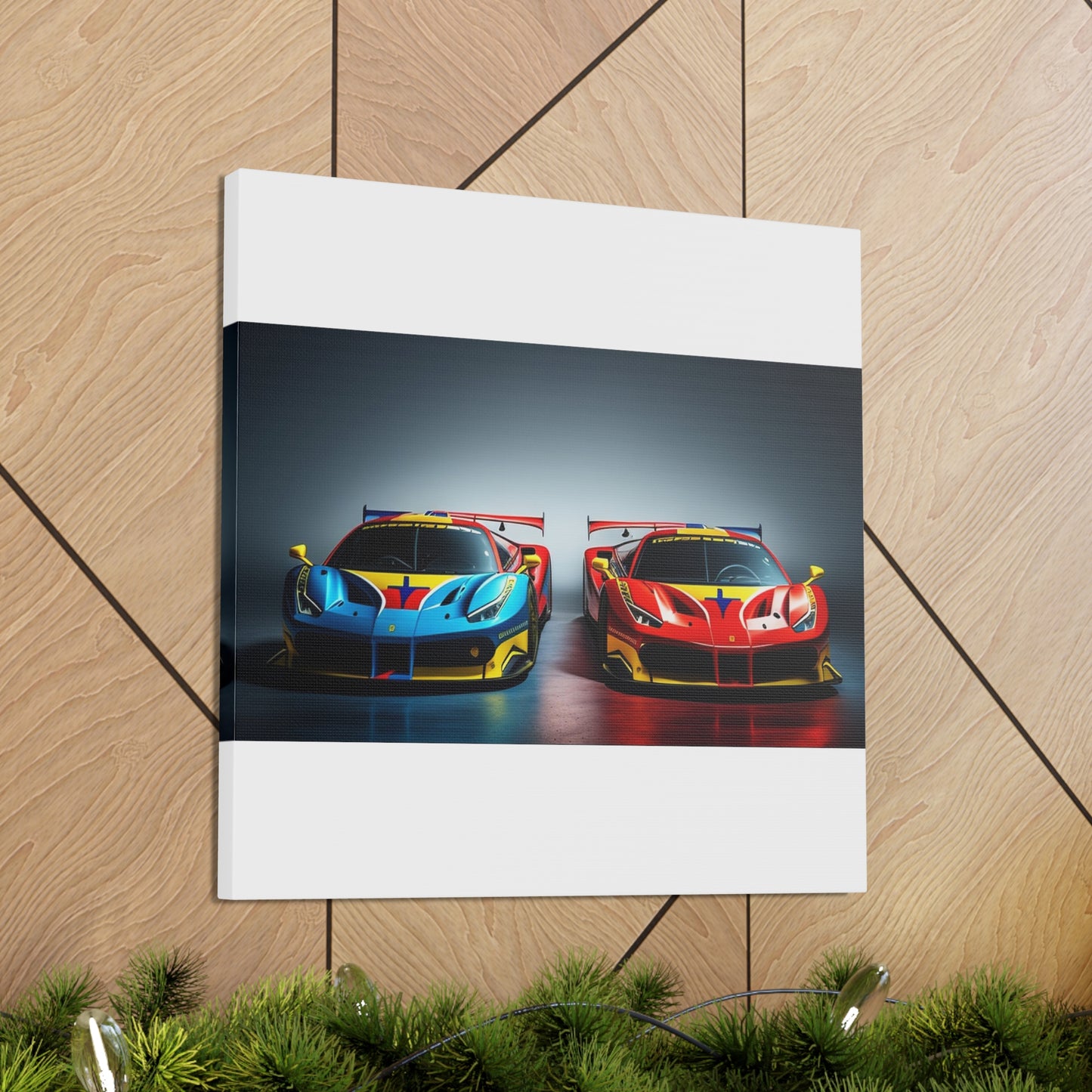 Canvas Gallery Wraps Ferrari Red Blue 2