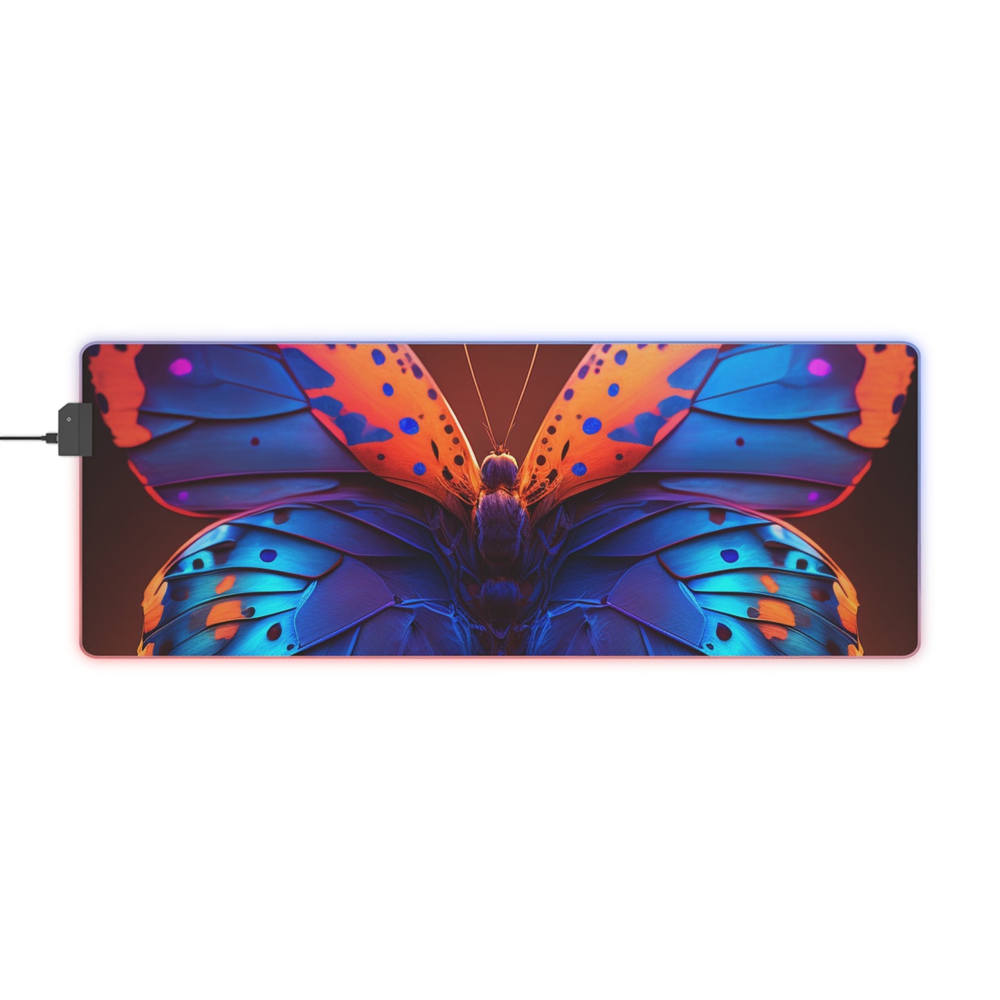 LED Gaming Mouse Pad Neon Butterfly Macro 3