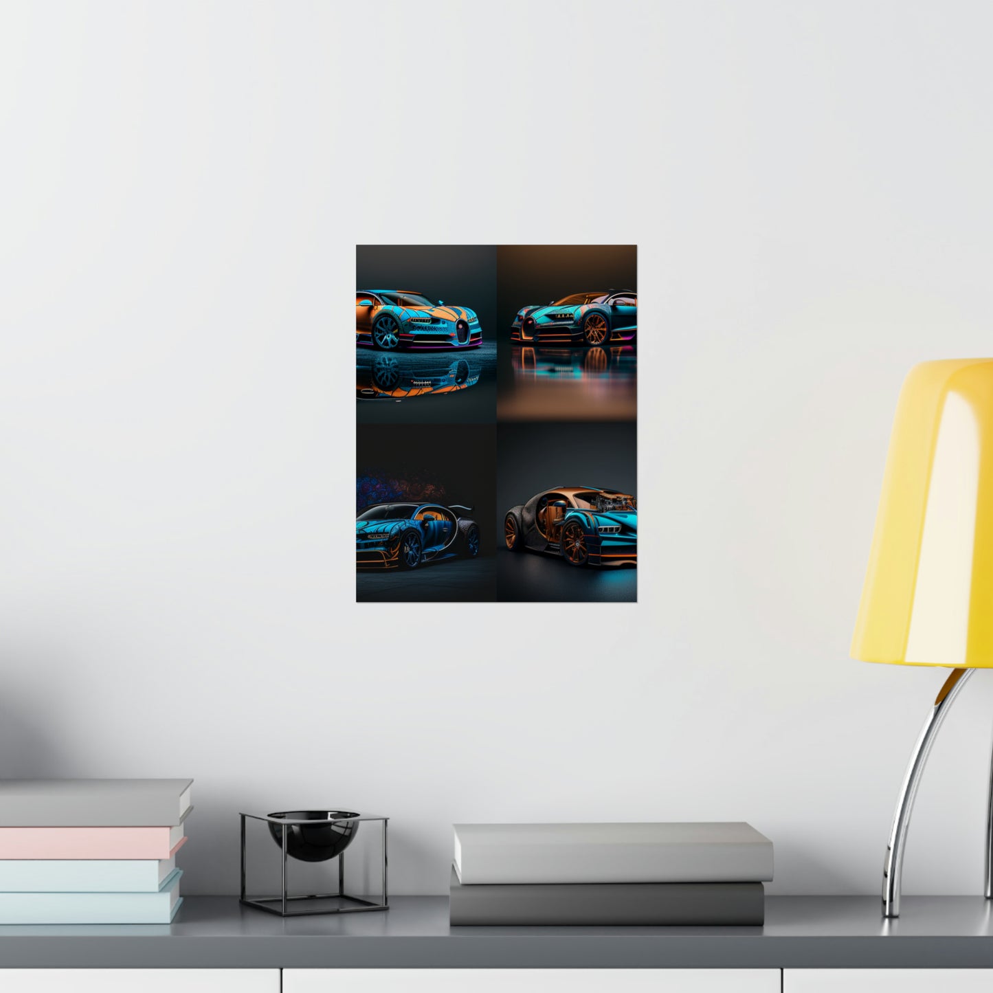 Premium Matte Vertical Posters Bugatti Blue 5