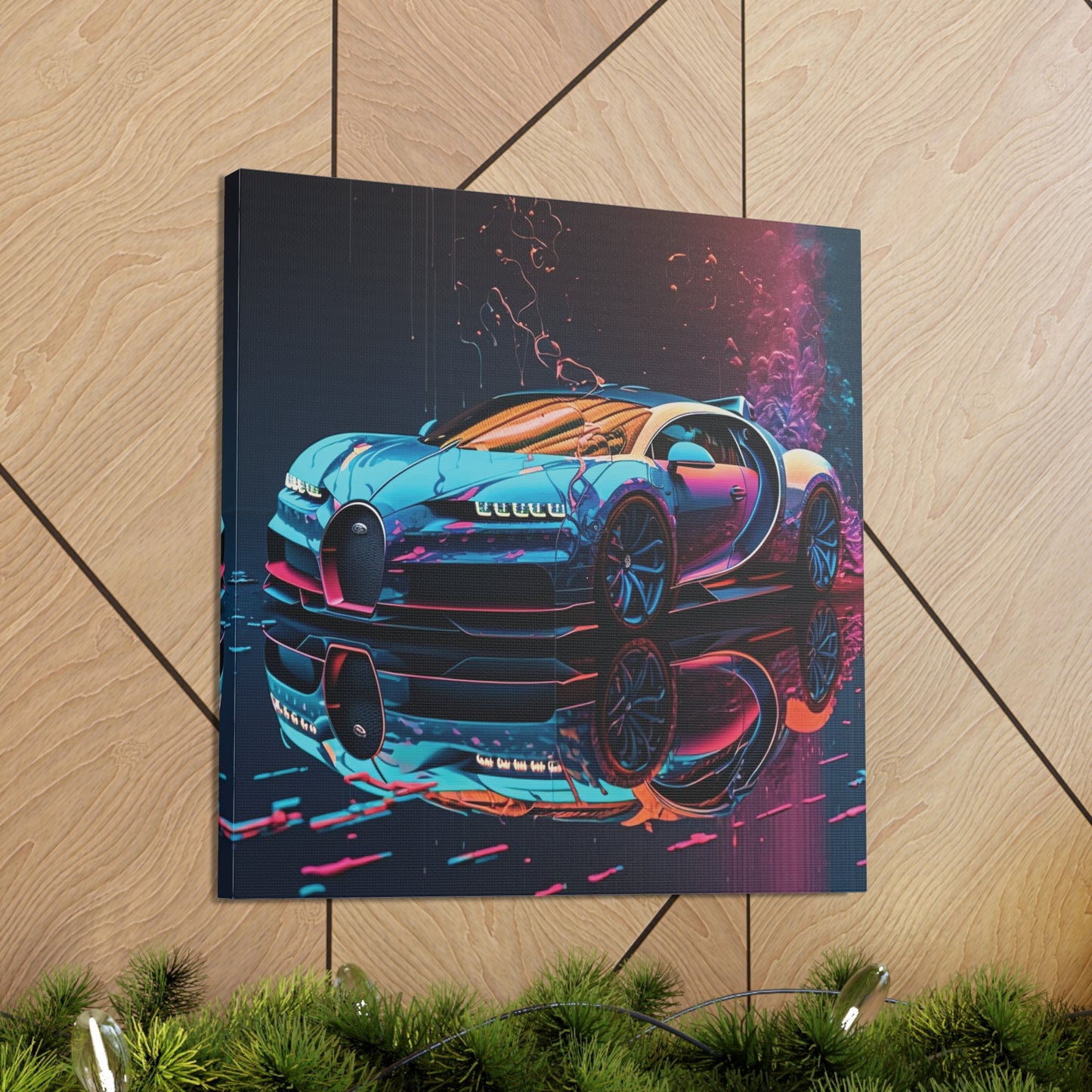 Canvas Gallery Wraps Bugatti Neon Chiron 4