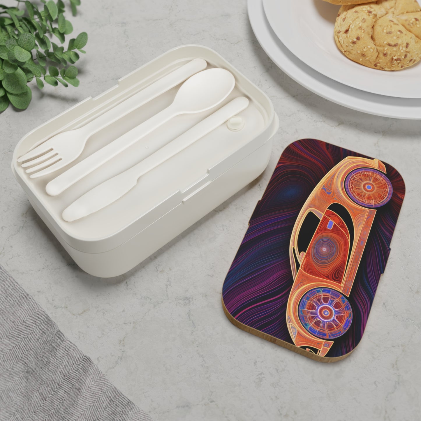 Bento Lunch Box Bugatti Abstract Concept 2