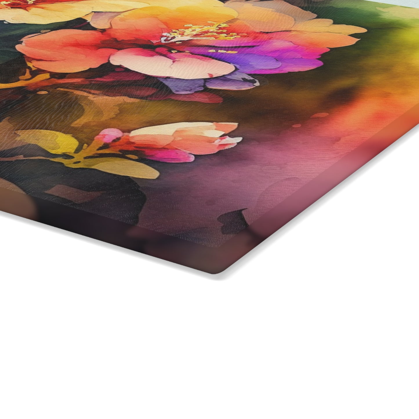Glass Cutting Board Bright Spring Flowers 2