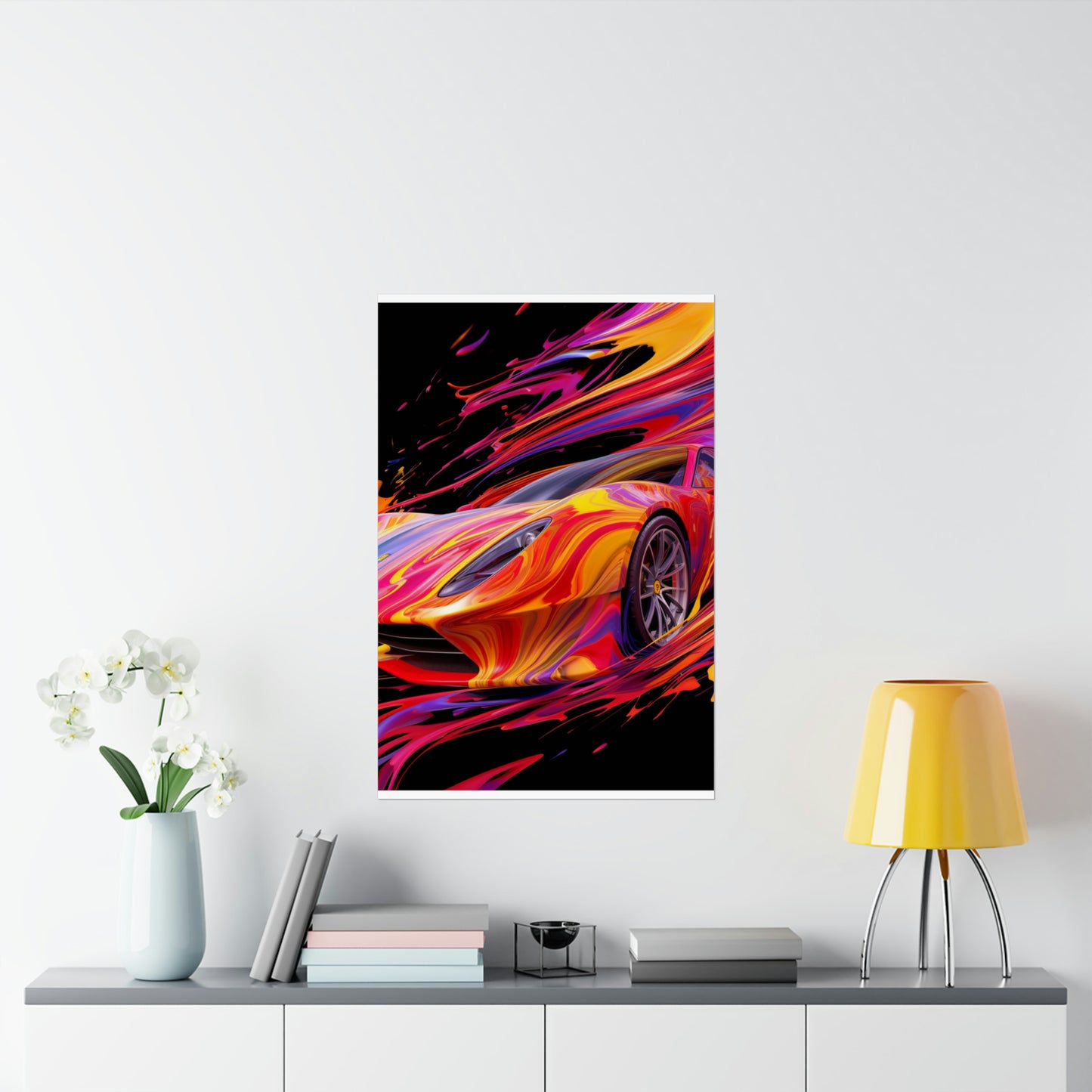 Premium Matte Vertical Posters Ferrari Water Fusion 2