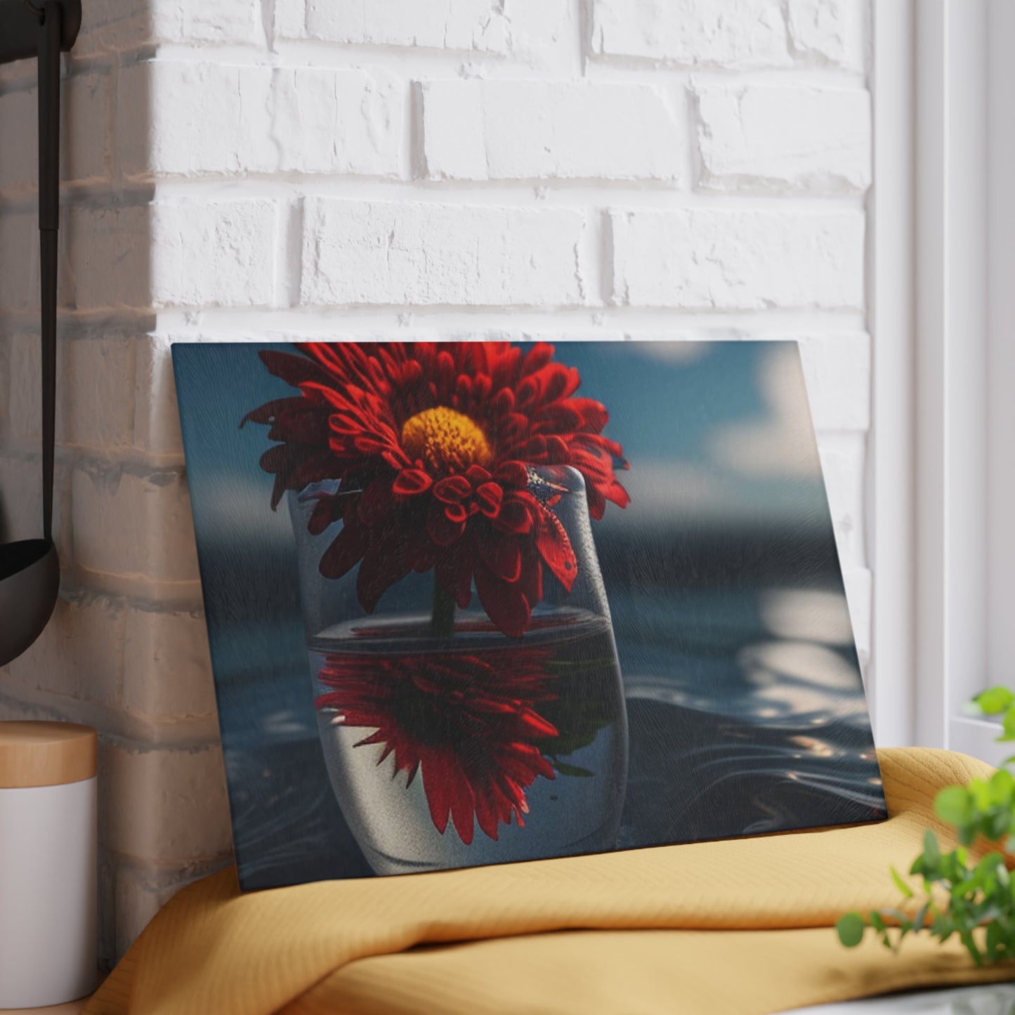 Glass Cutting Board Chrysanthemum 3