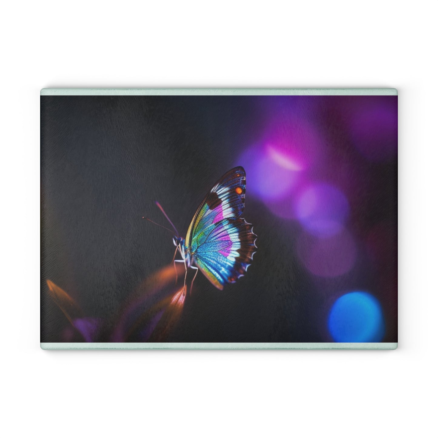 Glass Cutting Board Photo Realistic Butterfly 1