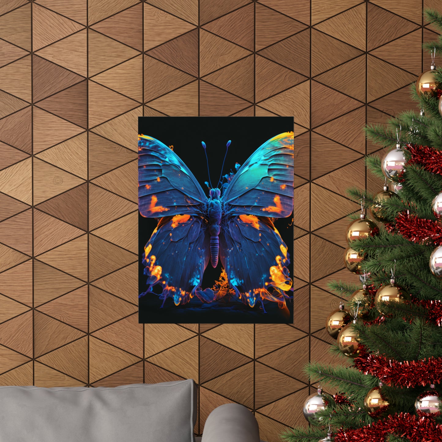 Premium Matte Vertical Posters Thermal Butterfly 3