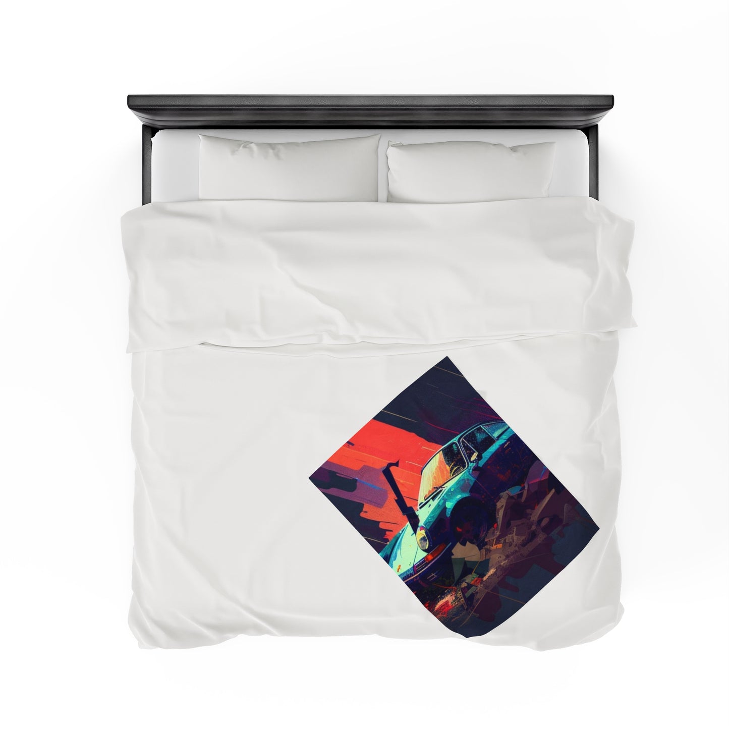 Velveteen Plush Blanket Porsche Abstract 2