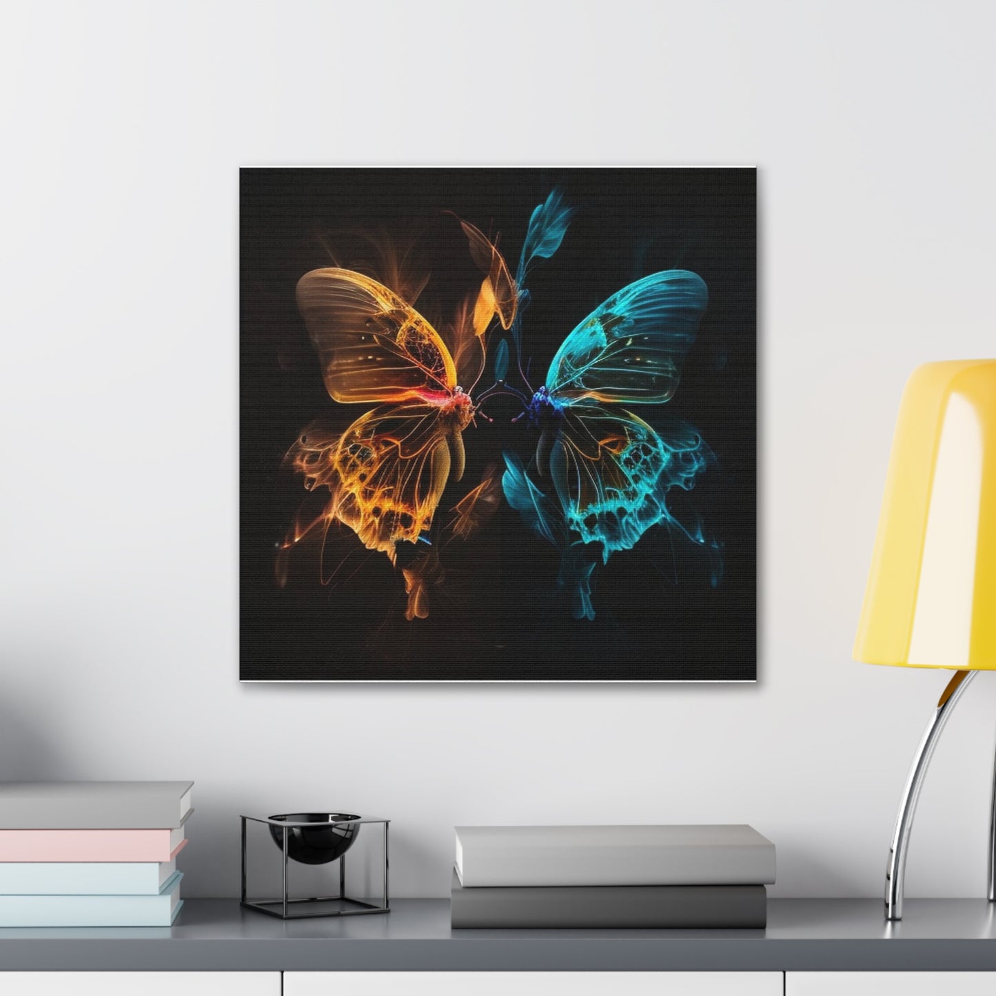 Canvas Gallery Wraps Kiss Neon Butterfly 2