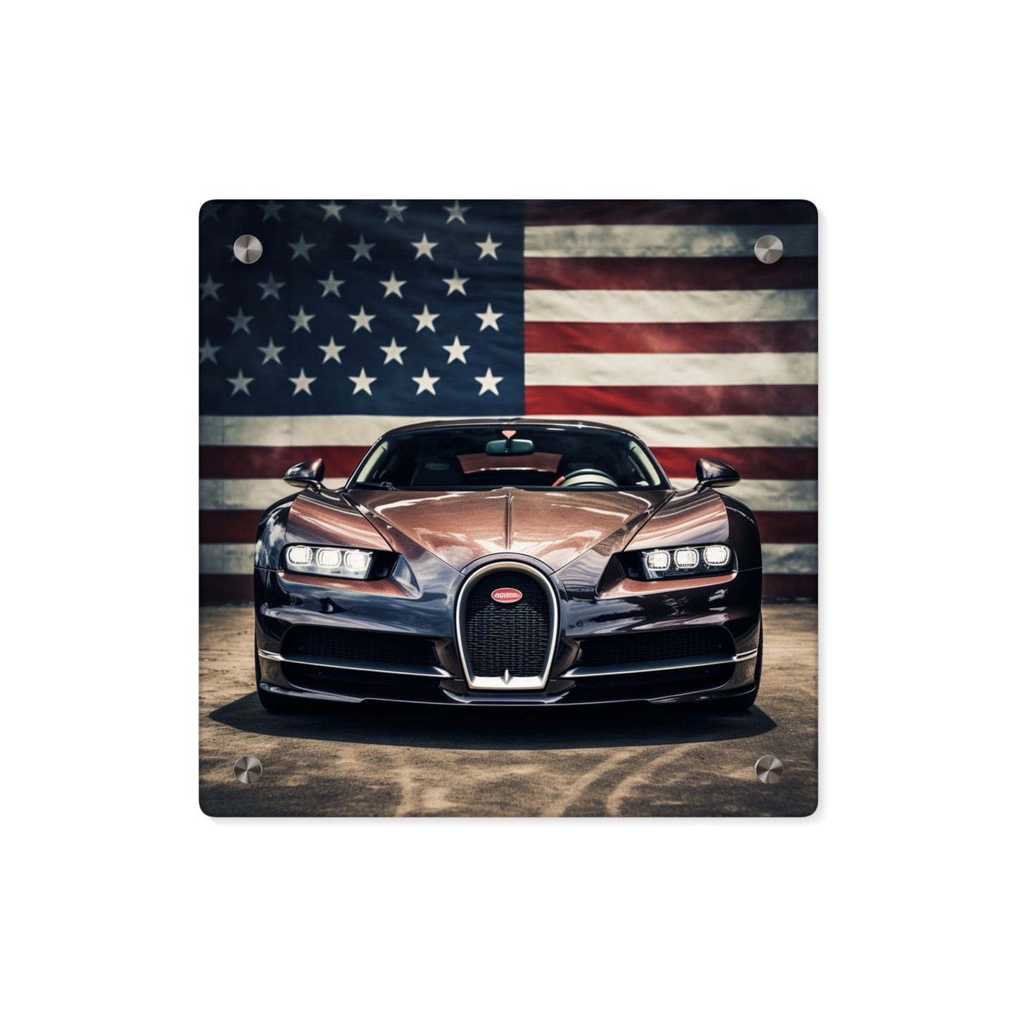 Acrylic Wall Art Panels Bugatti Flag 4