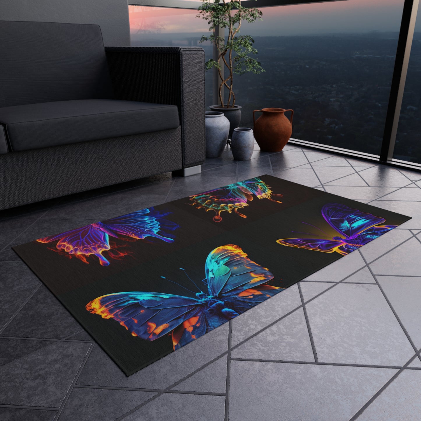 Outdoor Rug  Thermal Butterfly 5