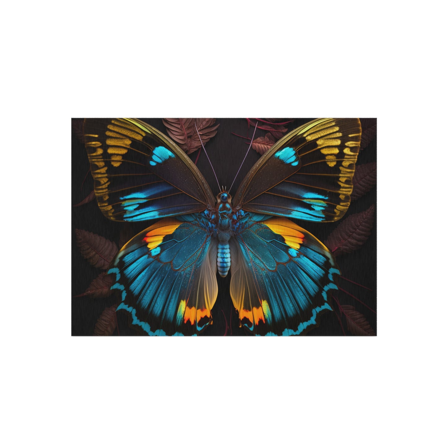 Outdoor Rug  Neon Butterfly Flair 1