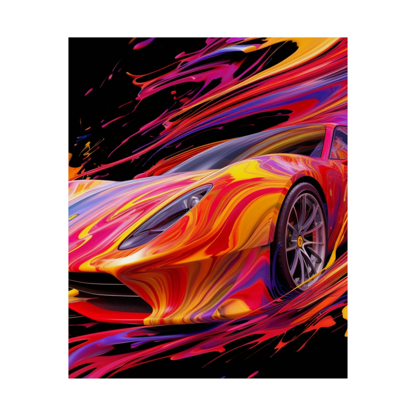 Premium Matte Vertical Posters Ferrari Water Fusion 2