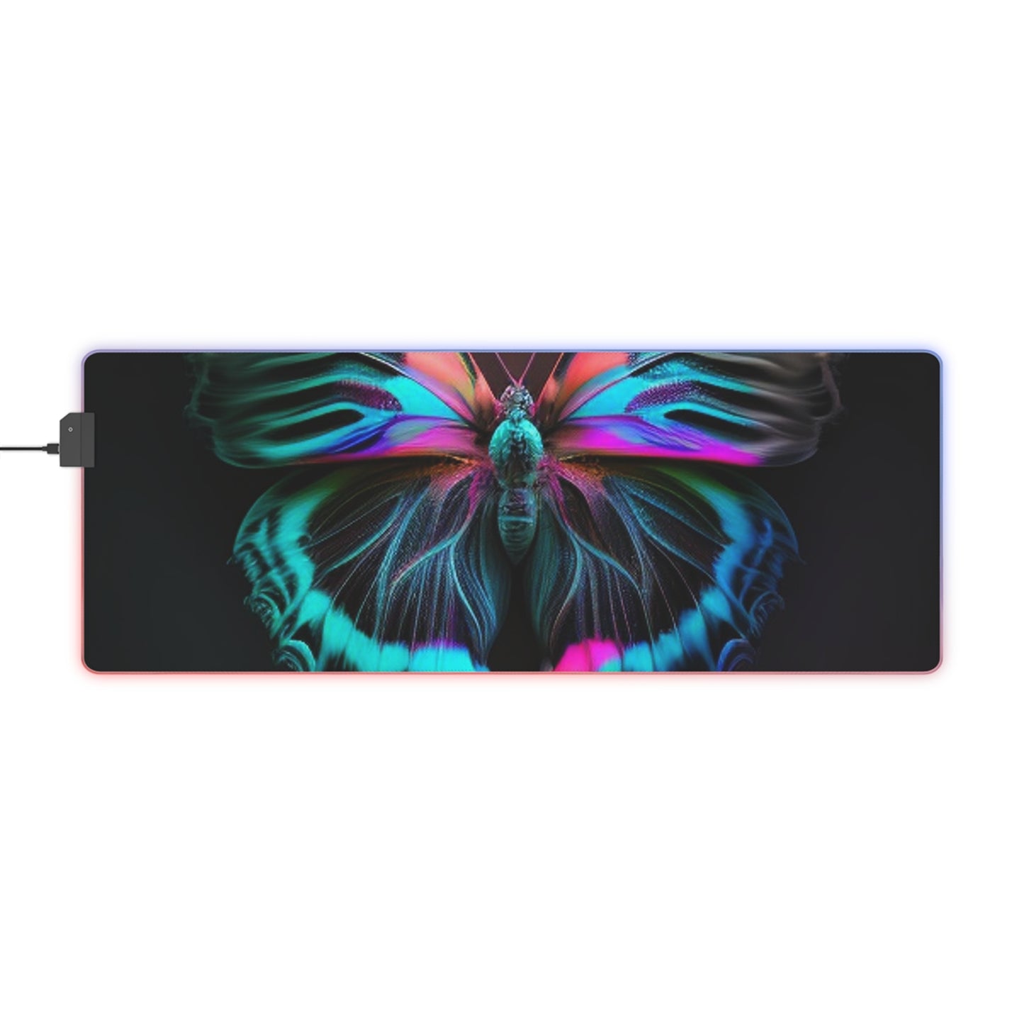 LED Gaming Mouse Pad Neon Butterfly Fusion 3