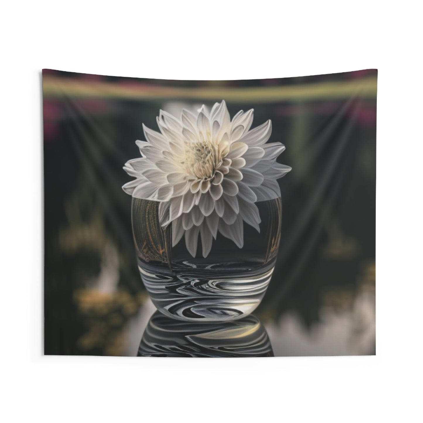 Indoor Wall Tapestries White Dahlia 2