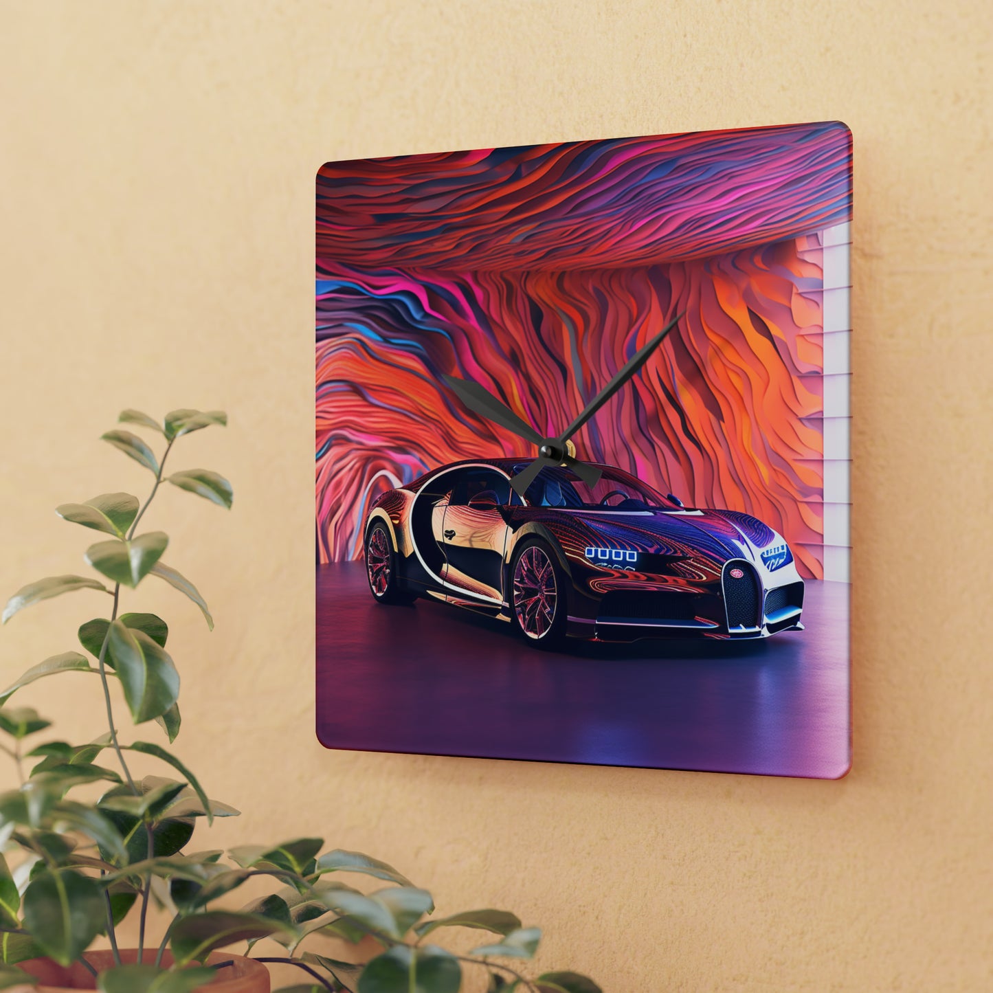 Acrylic Wall Clock Bugatti Abstract Flair 4