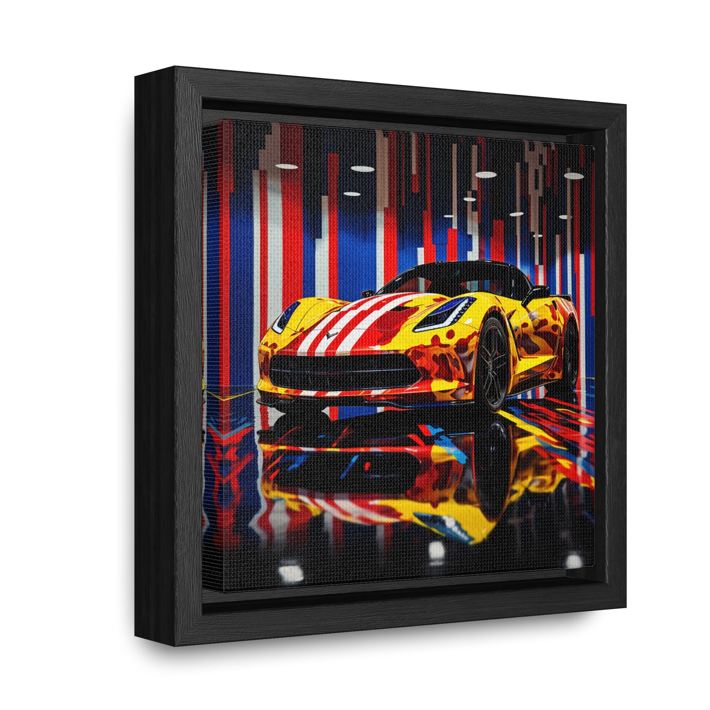 Gallery Canvas Wraps, Square Frame Macro Flag Ferrari 4