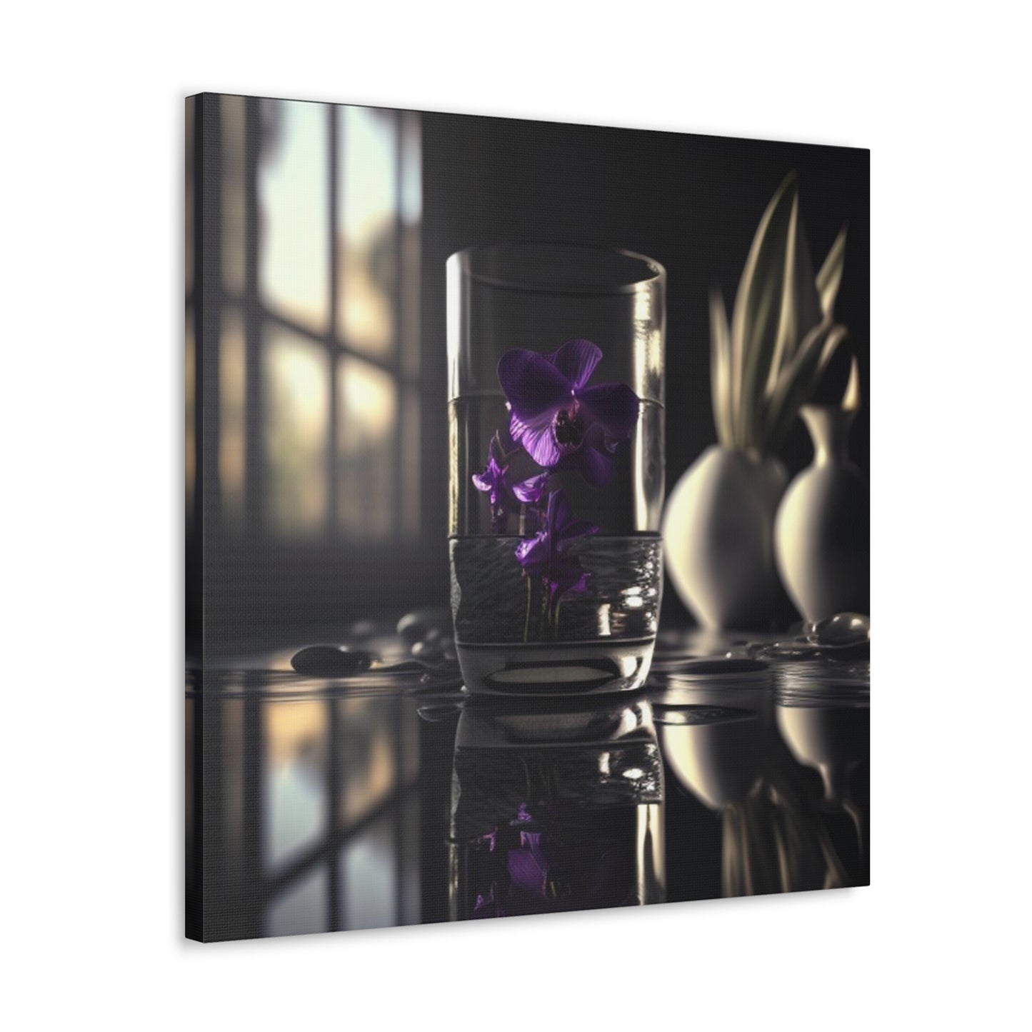 Canvas Gallery Wraps Purple Orchid Glass vase 4