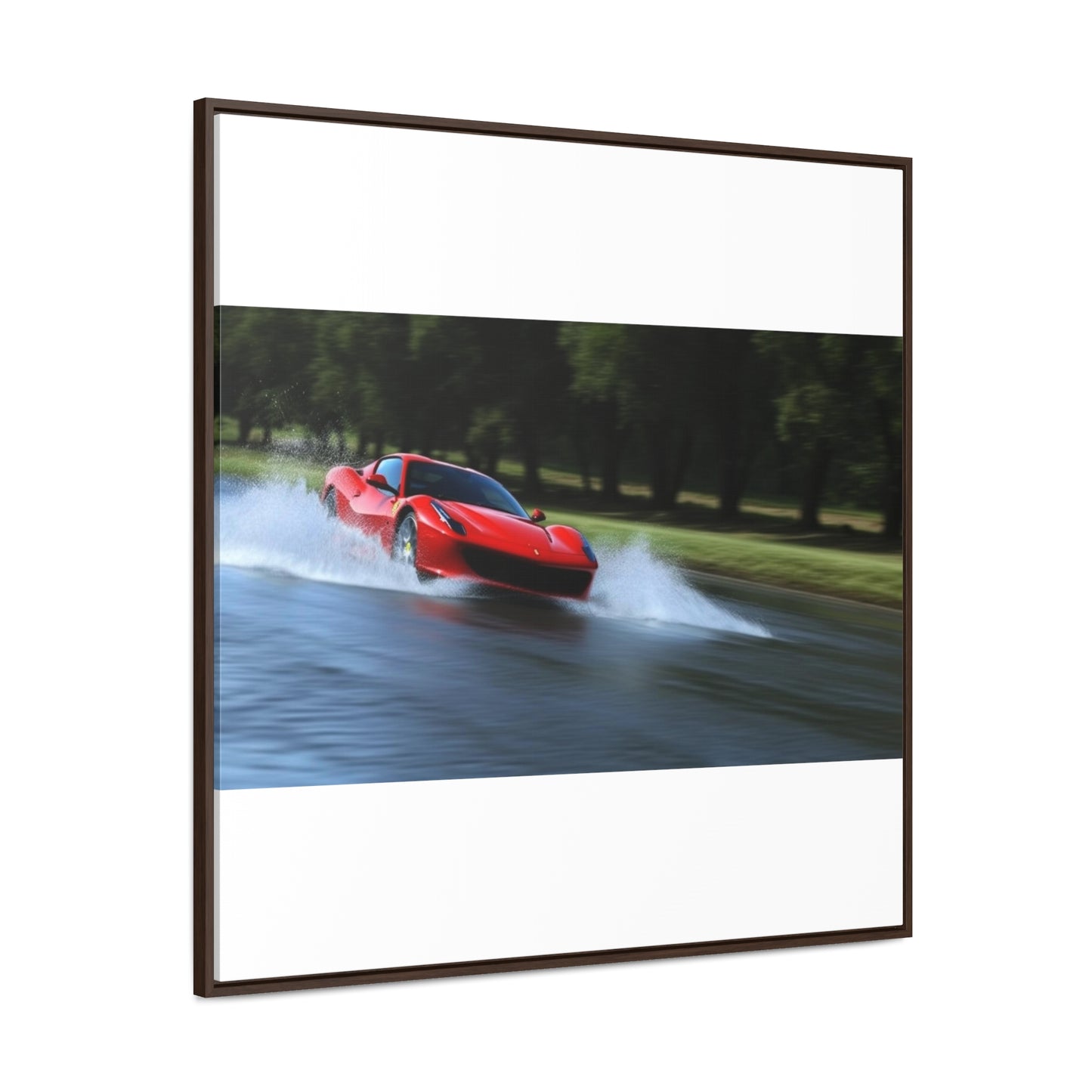 Gallery Canvas Wraps, Square Frame Water Ferrari Splash 3