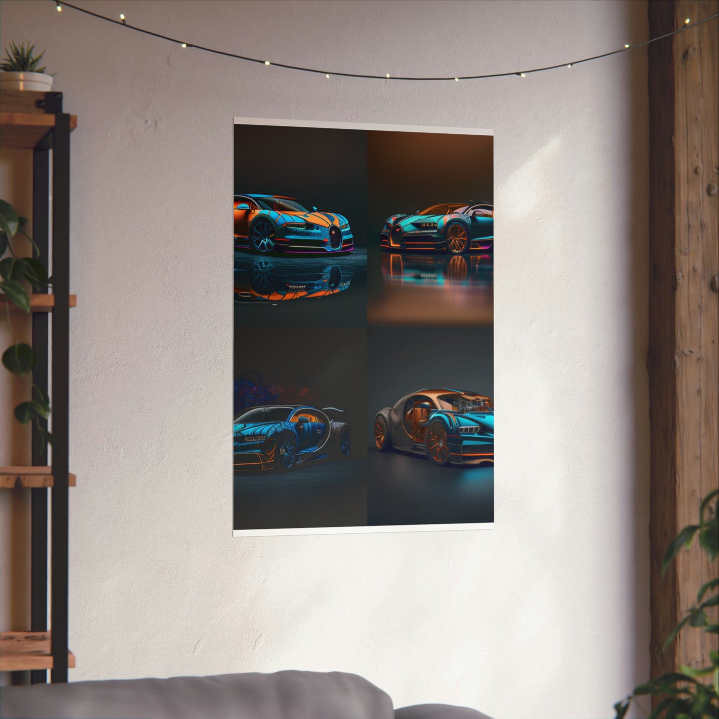 Premium Matte Vertical Posters Bugatti Blue 5