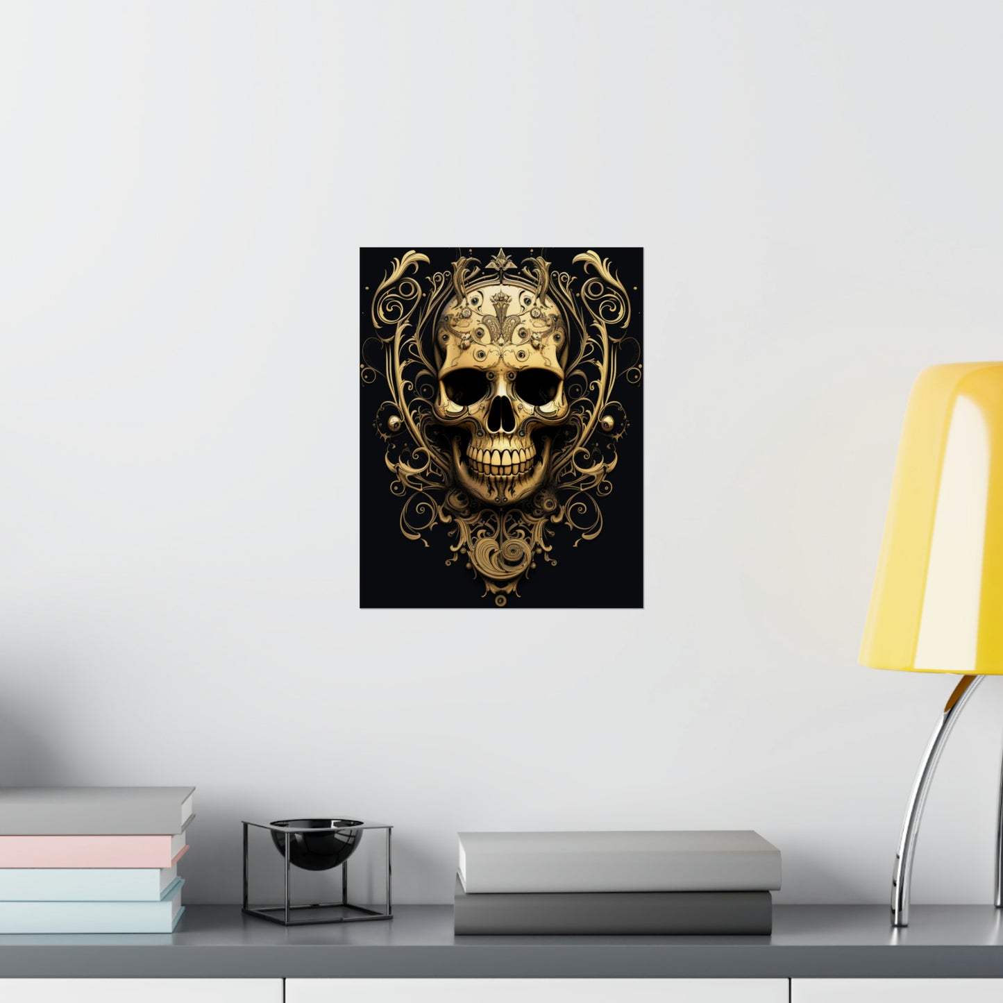 Premium Matte Vertical Posters Skull Treble Clef 3